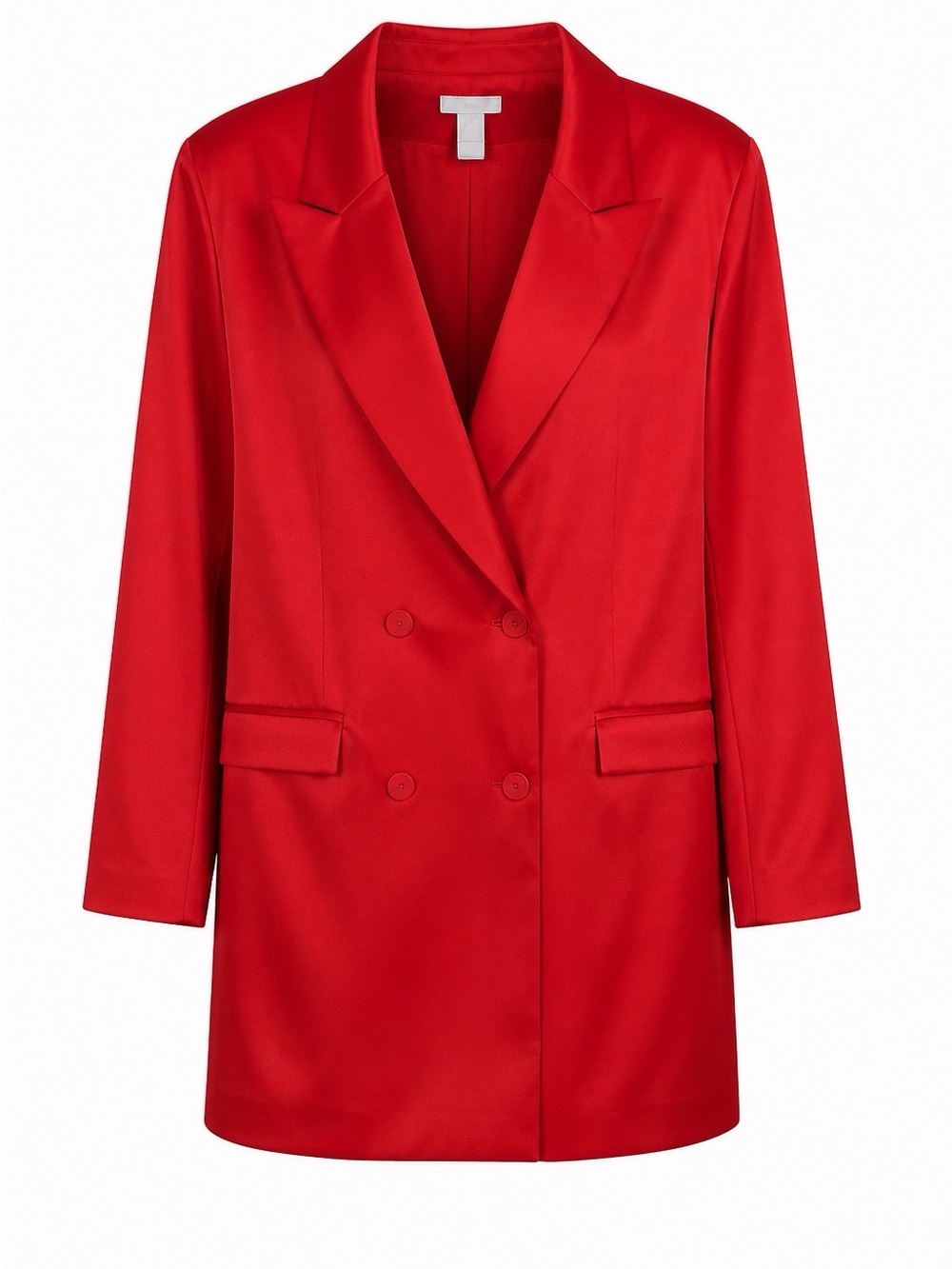 H&M Double-Breasted Red Satin Blazer Dress - XXL